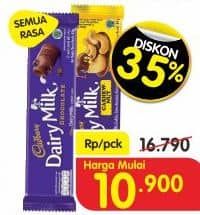 Promo Harga Cadbury Chocolate Dairy Milk Pck 52gr All Variants 52 gr - Superindo