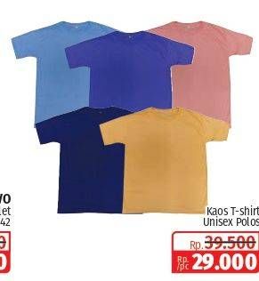 Promo Harga T-Shirt Unisex Polos  - Lotte Grosir