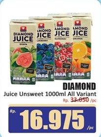 Promo Harga Diamond Juice Unsweet Soursop, Unsweet Orange, Unsweet Mix Fruit, Unsweet Mango, Unsweet Cranberry, Unsweet Blueberry, Unsweet Apple 946 ml - Hari Hari