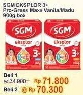 Promo Harga SGM Eksplor 3+ Susu Pertumbuhan Vanila, Madu 900 gr - Indomaret