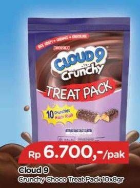 Promo Harga Cloud 9 Crunchy Choco Treat Pack per 10 pcs 8 gr - TIP TOP