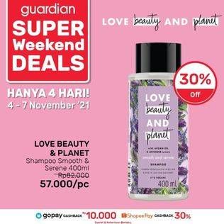 Promo Harga LOVE BEAUTY AND PLANET Shampoo Argan Oil Lavender 400 ml - Guardian