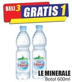 Promo Harga LE MINERALE Air Mineral 600 ml - Hari Hari