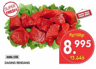 Promo Harga Daging Rendang Sapi per 100 gr - Superindo