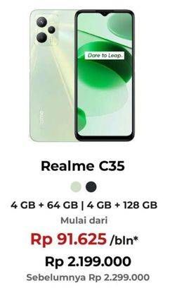 Promo Harga Realme C35 4 GB + 64 GB, 4 GB + 128 GB  - Erafone