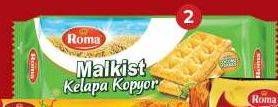 Promo Harga ROMA Malkist Kelapa Kopyor per 10 sachet 19 gr - Carrefour