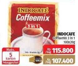 Promo Harga Indocafe Coffeemix 3in1 100 pcs - Lotte Grosir