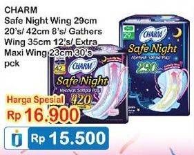 Promo Harga Safe Night Wing 29cm 20s/ Gathers 42cm 8s/ Body Fit Extra Maxi 23cm 30s  - Indomaret