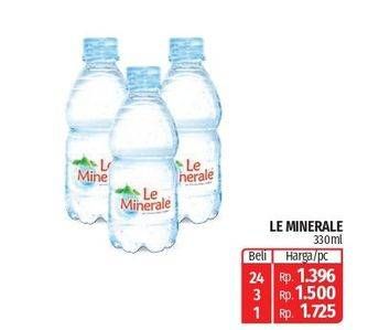 Promo Harga Le Minerale Air Mineral 330 ml - Lotte Grosir