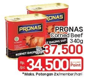 Promo Harga Pronas Corned Beef 340 gr - LotteMart