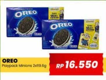 Promo Harga Oreo Biskuit Vanilla Choco Playpack Minion 239 gr - Yogya