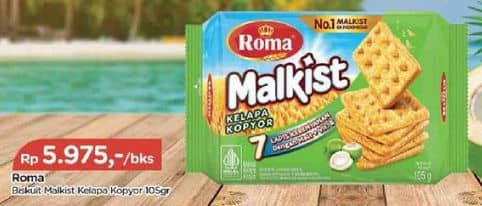 Promo Harga Roma Malkist Kelapa Kopyor 125 gr - TIP TOP