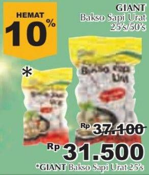 Promo Harga GIANT Bakso Sapi Urat 25 pcs - Giant