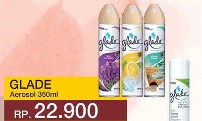 Promo Harga GLADE Aerosol Fresh Lemon, Ocean Escape, Wild Lavender 400 ml - Yogya