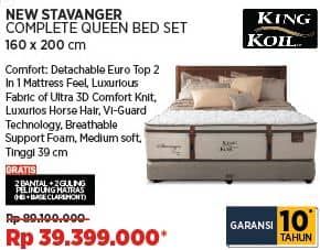 Promo Harga King Koil New Stavenger Complete Queen Bed Set 160x200cm  - COURTS