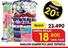 Promo Harga SWALLOW Naphthalene 5 pcs - Superindo