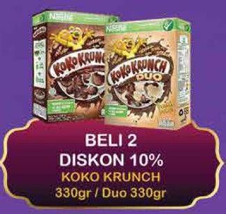 Promo Harga NESTLE KOKO KRUNCH Cereal per 2 box 330 gr - Hypermart