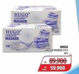 Promo Harga HUGO Earloop Masker 50 pcs - Lotte Grosir
