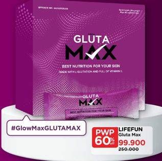 Promo Harga Lifefun Gluta Max per 10 sachet 4 gr - Watsons
