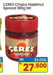 Promo Harga Ceres Choco Spread Choco Hazelnut 200 gr - Indomaret