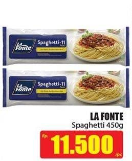 Promo Harga LA FONTE Spaghetti 450 gr - Hari Hari