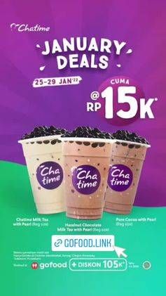 Promo Harga CHATIME Milk Tea  - Chatime