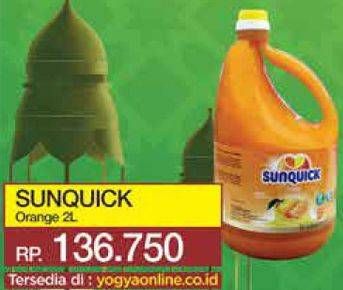 Promo Harga SUNQUICK Minuman Sari Buah Orange 2000 ml - Yogya