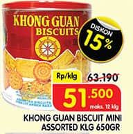 Promo Harga Khong Guan Assorted Biscuit Red Mini 650 gr - Superindo