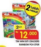 Promo Harga TINI WINI BITI Biskuit Crackers Rainbow per 2 pouch 57 gr - Superindo