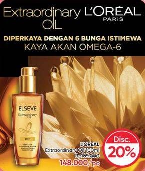 Promo Harga LOREAL Hair Extraordinary Oil 100 ml - Guardian