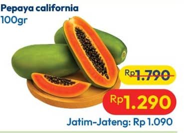 Promo Harga Pepaya California per 100 gr - Hypermart