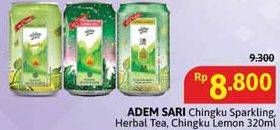 Promo Harga Adem Sari Ching Ku Sparkling Herbal Lemon, Herbal Tea, Herbal Lemon 320 ml - Alfamidi