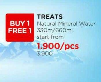 Promo Harga Treats By Watsons Mineral Water 330 ml - Watsons