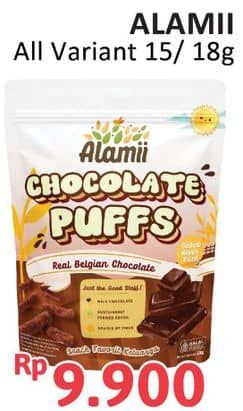 Promo Harga Alami Snack Chocolate Puffs 18 gr - Alfamidi