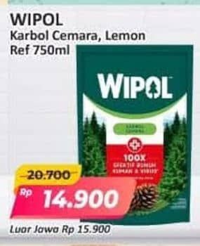 Promo Harga Wipol Karbol Wangi Cemara, Lemon 750 ml - Alfamart