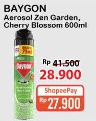 Promo Harga BAYGON Insektisida Spray Zen Garden, Cherry Blossom 600 ml - Alfamart