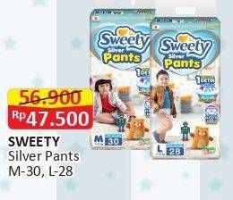 Promo Harga Sweety Silver Pants L28, M30 28 pcs - Alfamart