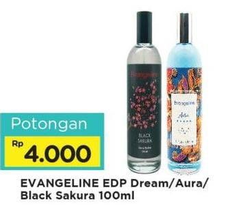 Promo Harga EVANGELINE Eau De Parfume Sakura, Aura, Black Sakura 100 ml - Alfamart