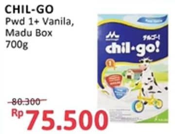 Promo Harga Morinaga Chil Go Bubuk 1+ Vanilla, Madu 700 gr - Alfamidi