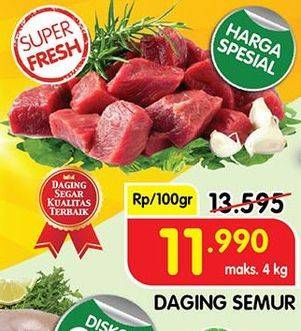 Promo Harga Daging Semur per 100 gr - Superindo