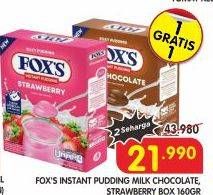 Promo Harga Foxs Silky Pudding Milk Chocolate, Strawberry 160 gr - Superindo