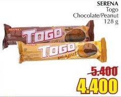 Promo Harga SERENA TOGO Biskuit Cokelat Peanut 128 gr - Giant