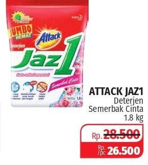 Promo Harga ATTACK Jaz1 Detergent Powder Semerbak Cinta 1700 gr - Lotte Grosir