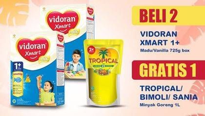 Promo Harga VIDORAN Xmart 1+ Madu, Vanilla 725 gr - Indomaret