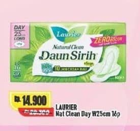 Promo Harga Laurier Natural Clean Wing 25cm 16 pcs - Alfamart