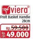 Promo Harga Viera Fruit Basket Handle 28cm  - Lotte Grosir
