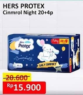 Promo Harga Hers Protex Comfort Night Wing 30cm 24 pcs - Alfamart