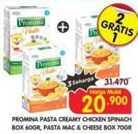 Promo Harga Promina Pasta Creamy Chicken Spinach/Promina Pasta Mac And Cheese  - Superindo