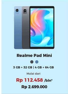 Promo Harga Realme Pad Mini 3GB + 32GB, 4GB + 64GB  - Erafone