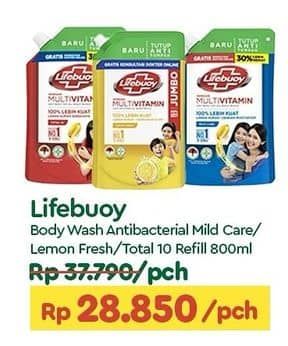 Promo Harga Lifebuoy Body Wash Mild Care, Lemon Fresh, Total 10 850 ml - TIP TOP